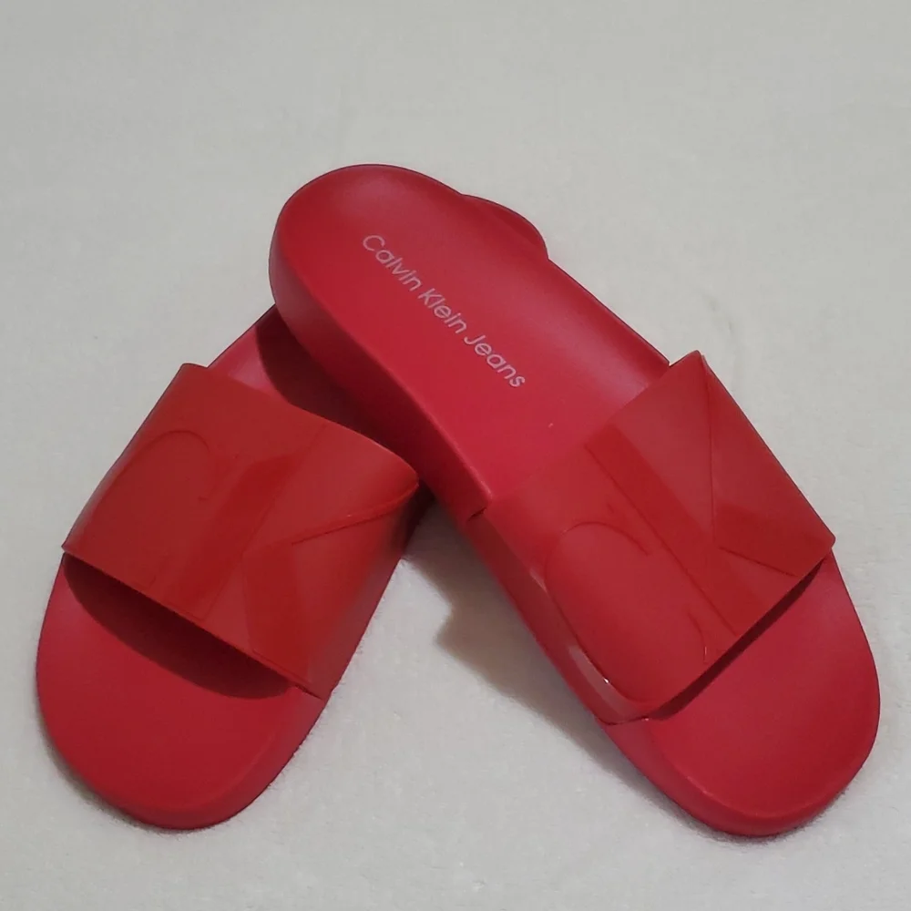 Calvin Klein Jeans Red Slippers